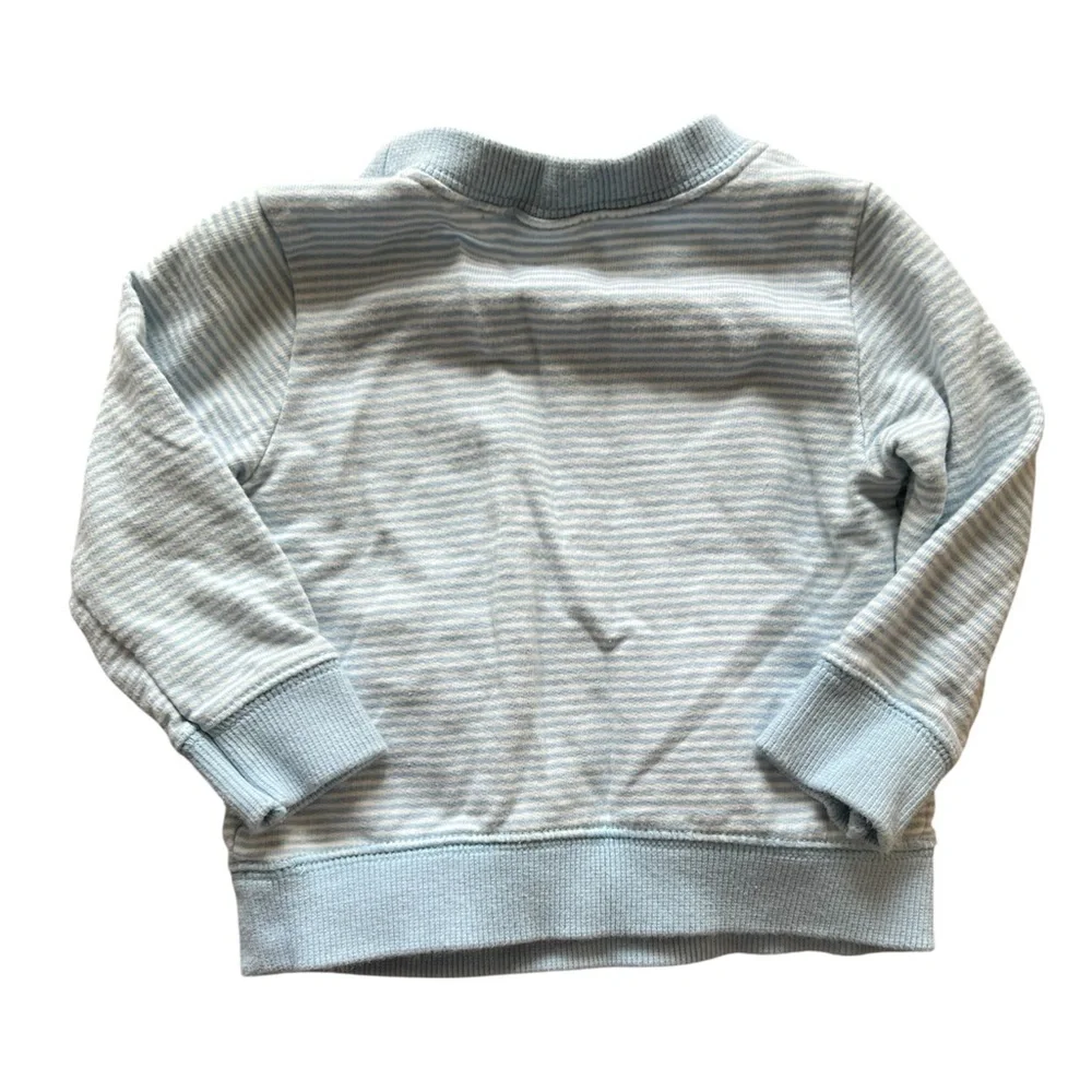 Carter’s Baby Boy Blue Striped Whale Pullover | 6M